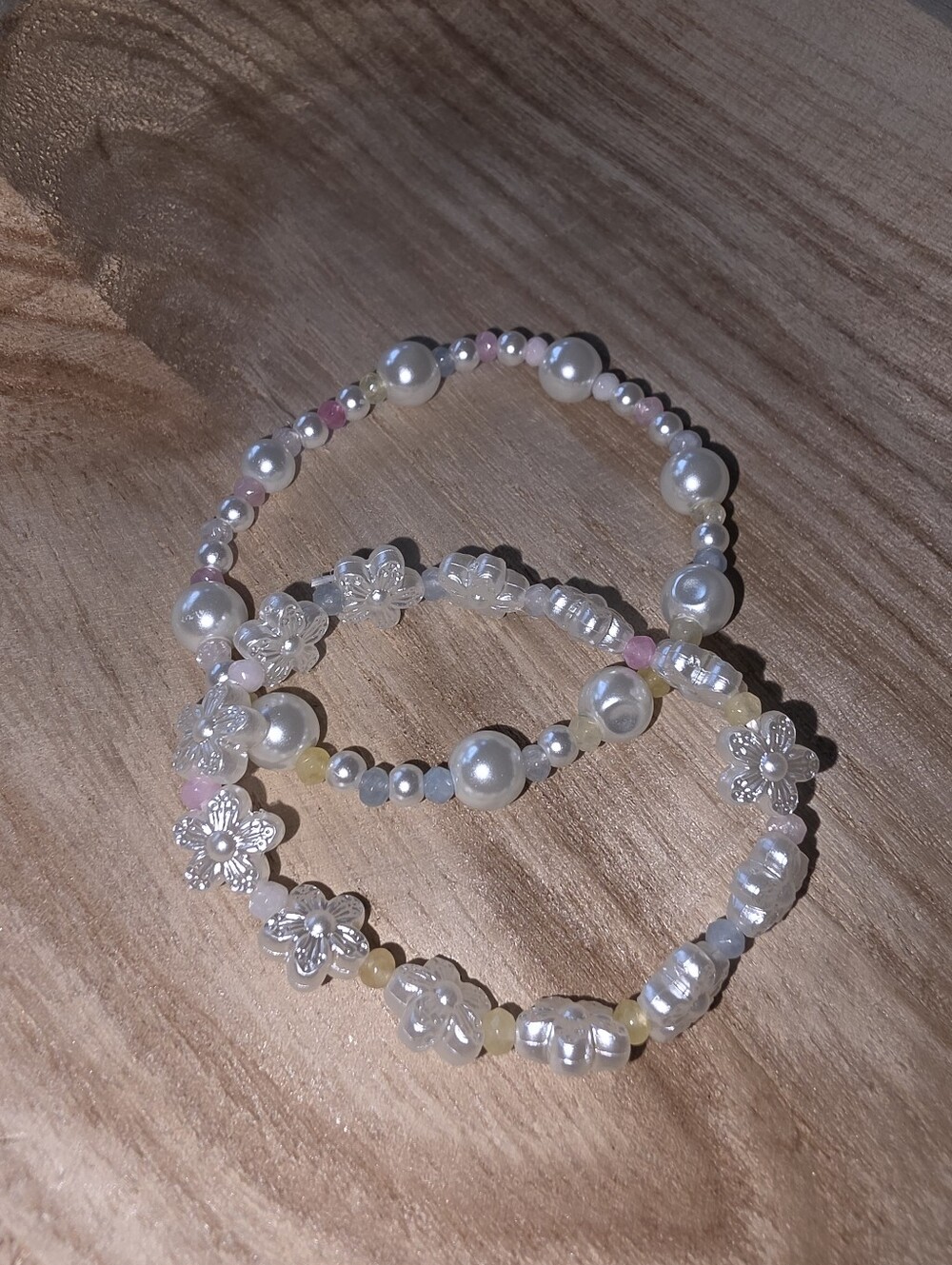 2 Piece Stretchy Beaded Bracelet Set